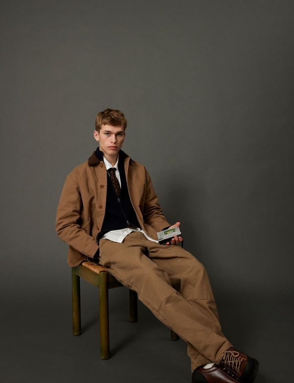 CLAY DOUBLE KNEE PANTS - BURNT KHAKI