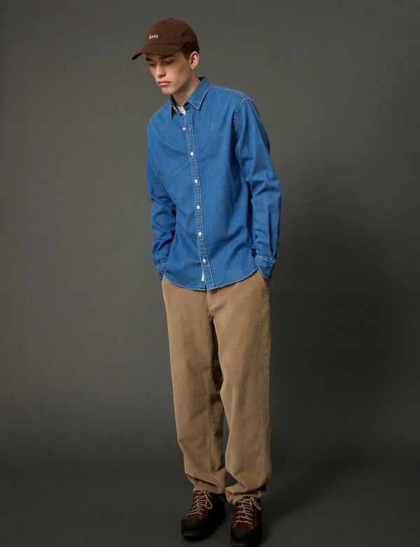 LIFE CHAMBRAY SHIRT - MID BLUE