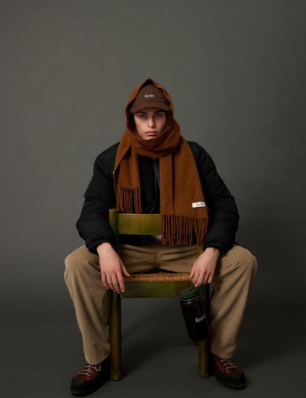 WOOL SCARF - BURNT KHAKI