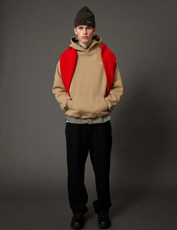 RELAX RIB PUZZLE BEANIE - BROWN