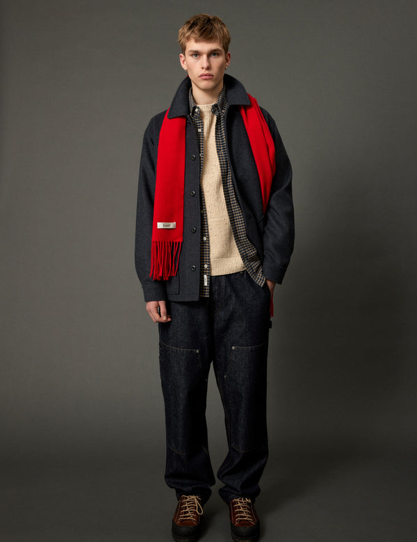 WOOL SCARF - RED