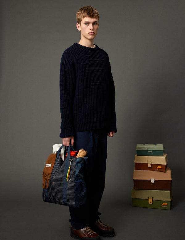 TRIP CHUNKY RIB KNIT - NAVY