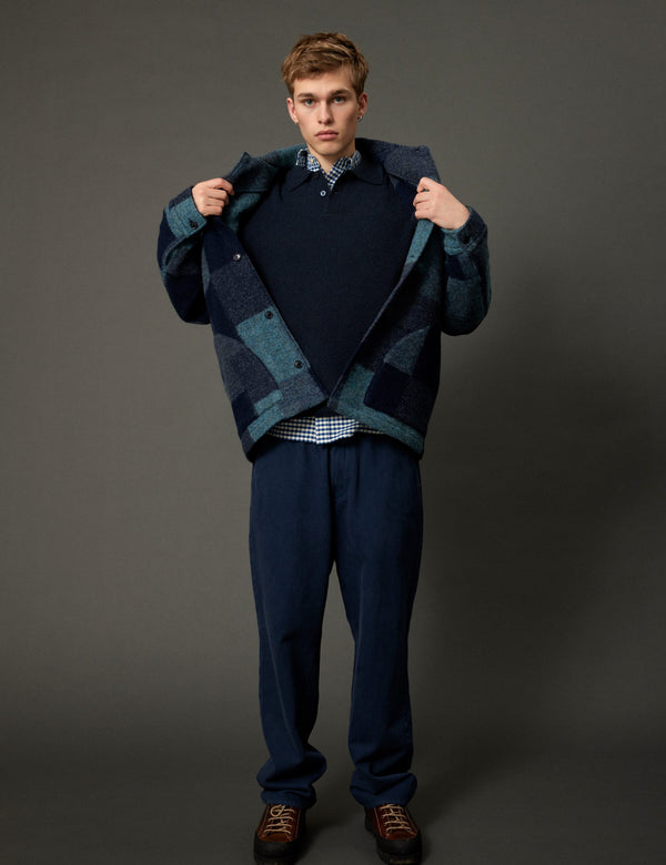CAVE WOOL JACKET - BLUE MIX