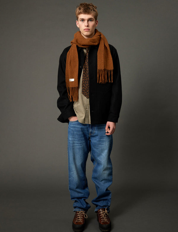 WOOL SCARF - BURNT KHAKI