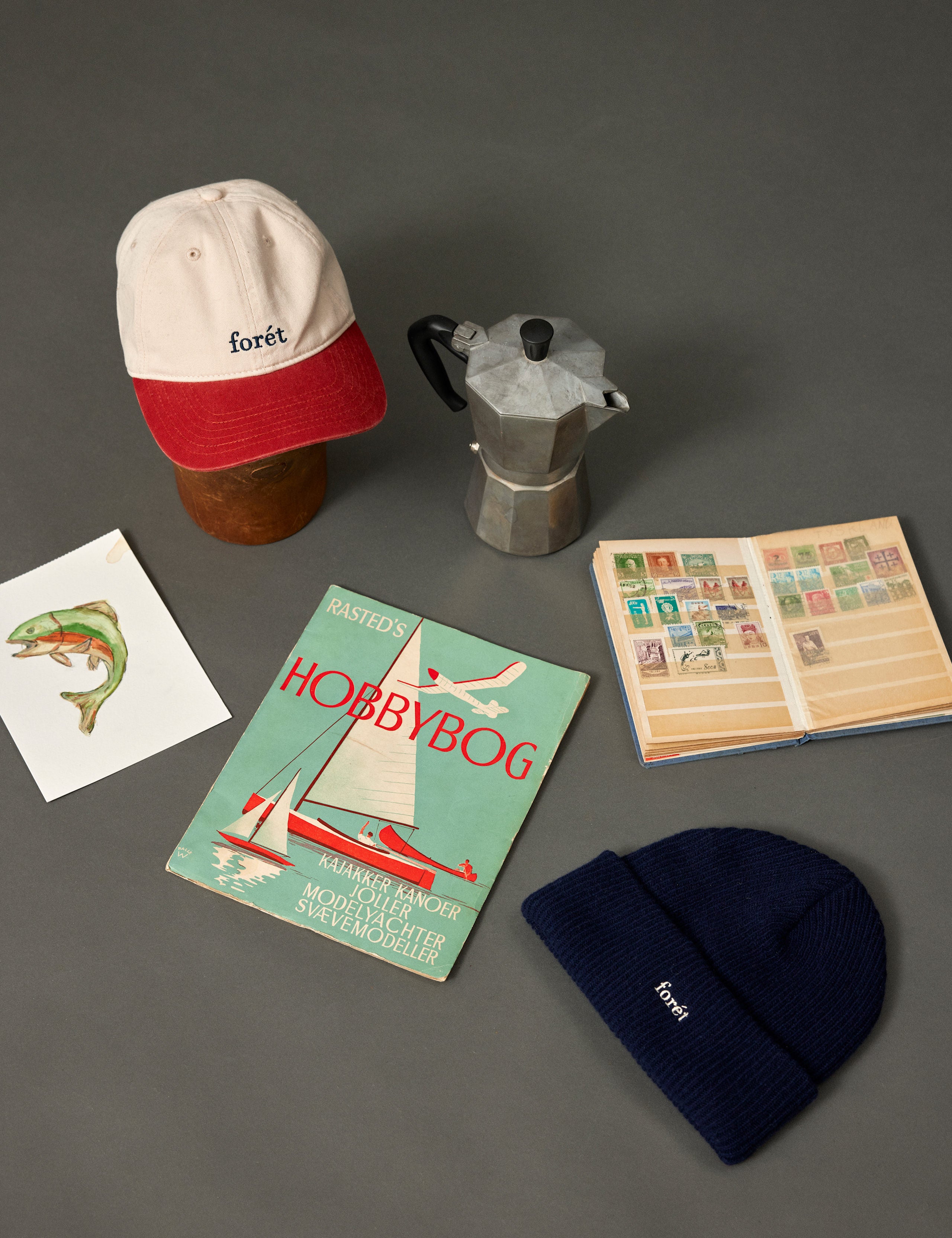 HAWK WASHED 2-TONE CAP - CLOUD/RED