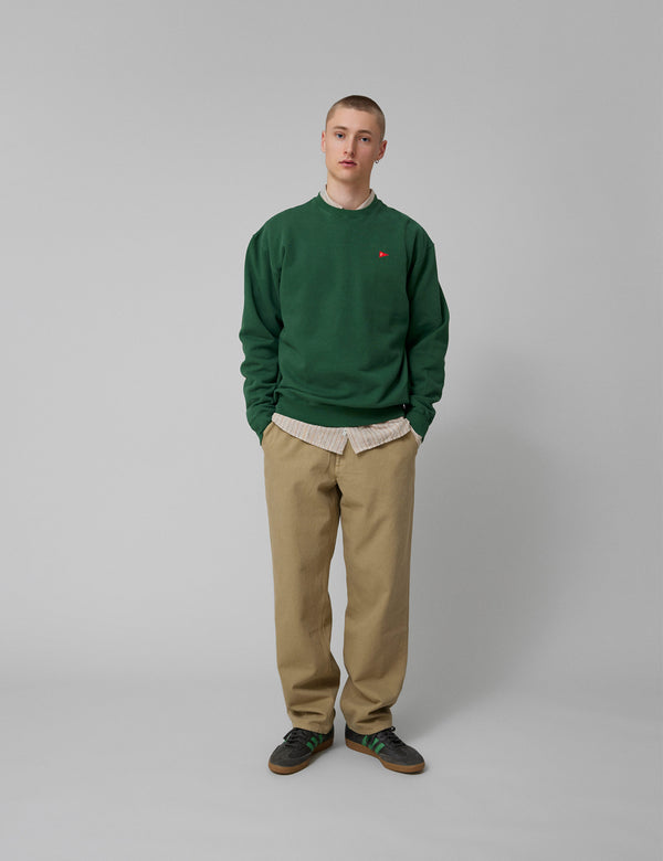 FLAG SWEATSHIRT - DARK GREEN