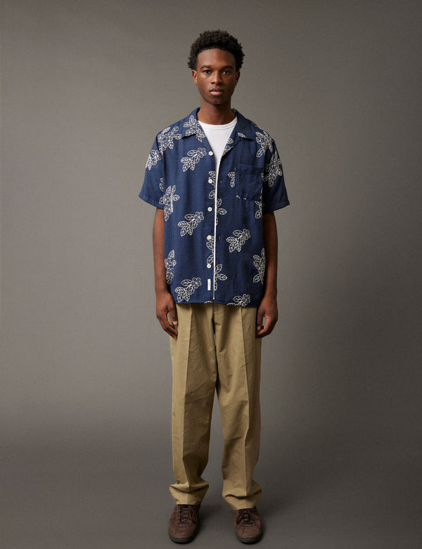 LEO EMBROIDERY SHIRT - NAVY