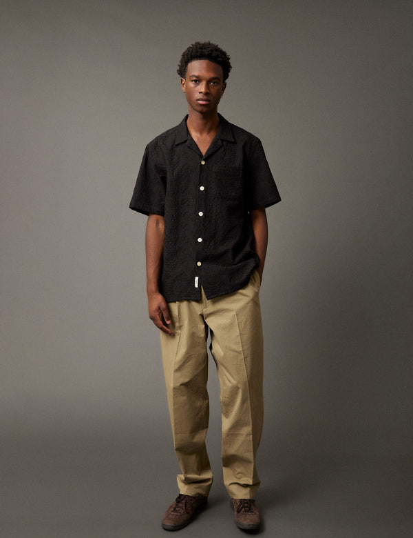LEO PAISLEY SHIRT - BLACK