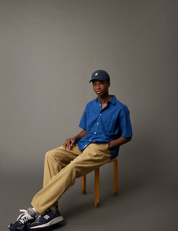 COSMOS LINEN SHIRT - BLUE
