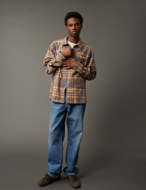 CABIN ZIP SHIRT - CHECK