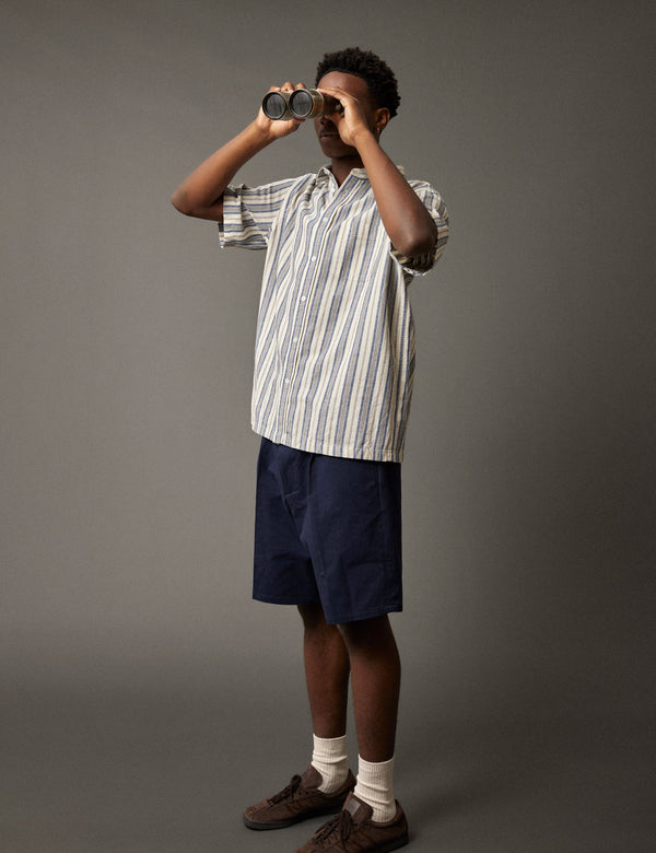 COSMOS LINEN SHIRT - BLUE STRIPE