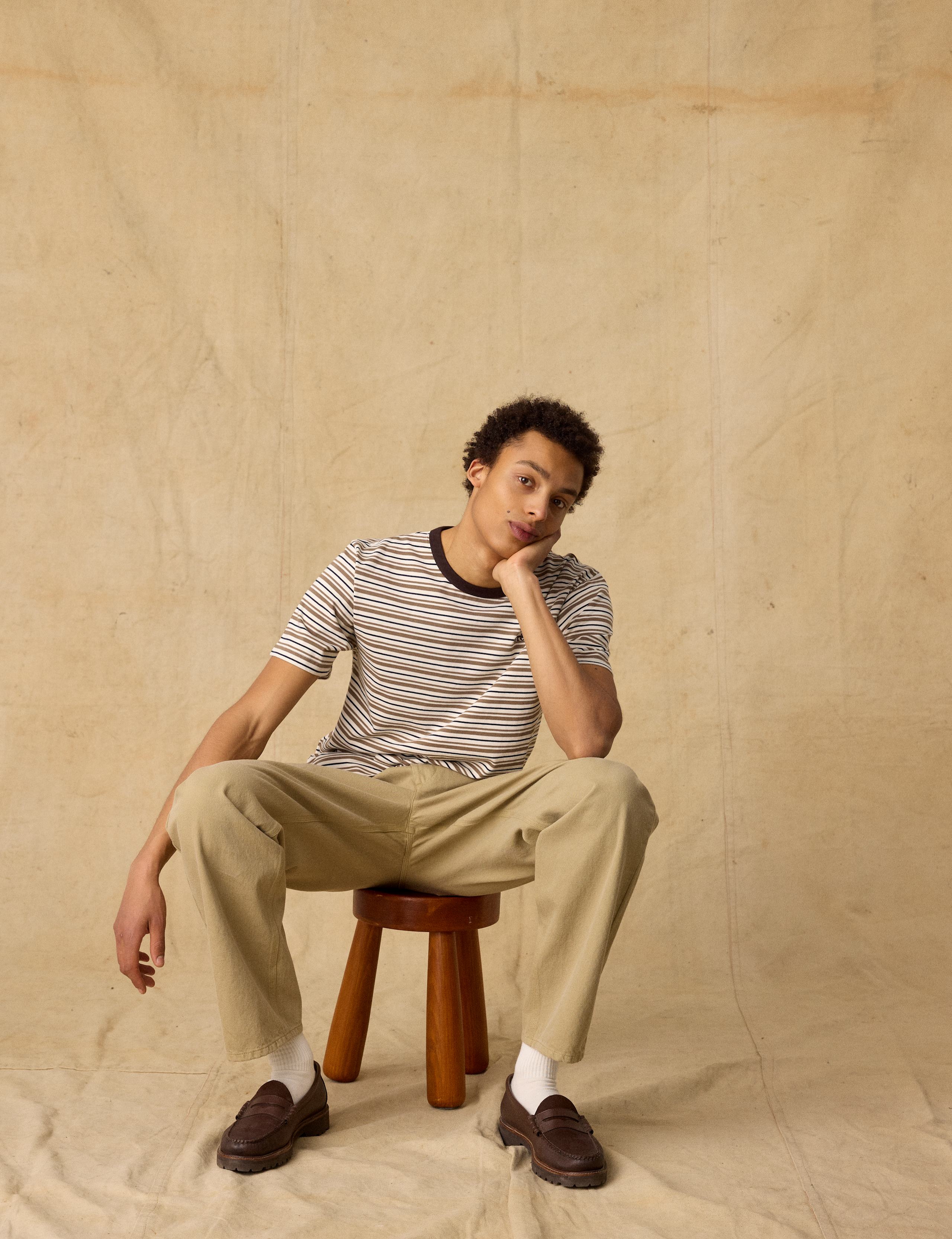 LOCH T-SHIRT - EARTH STRIPE