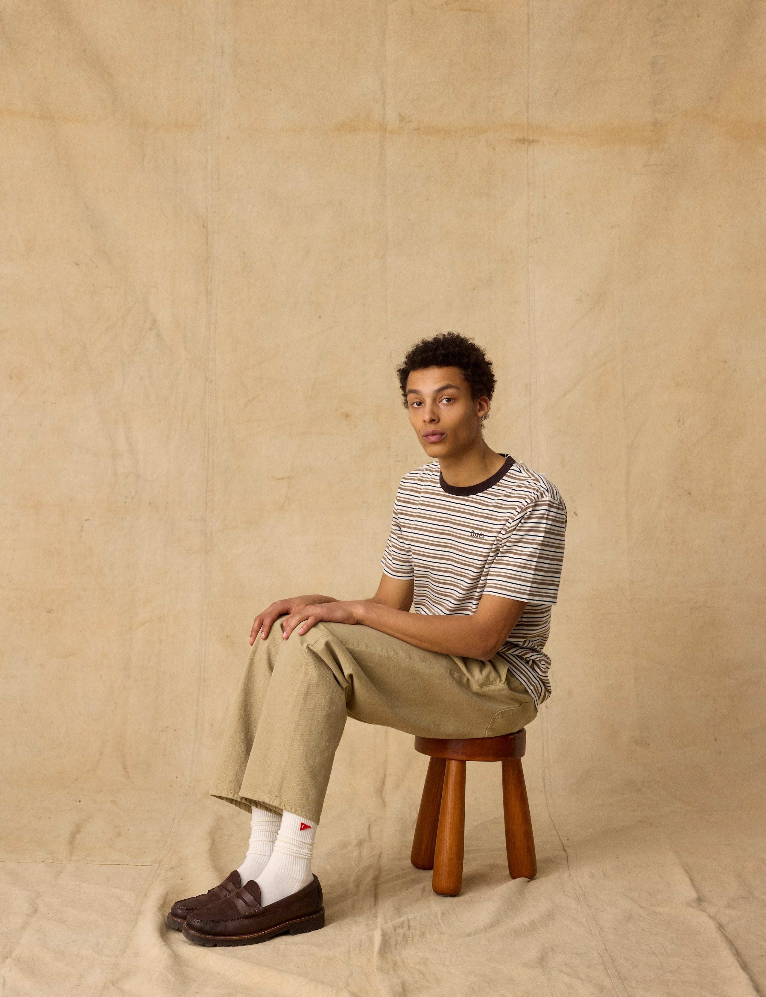 LOCH T-SHIRT - EARTH STRIPE