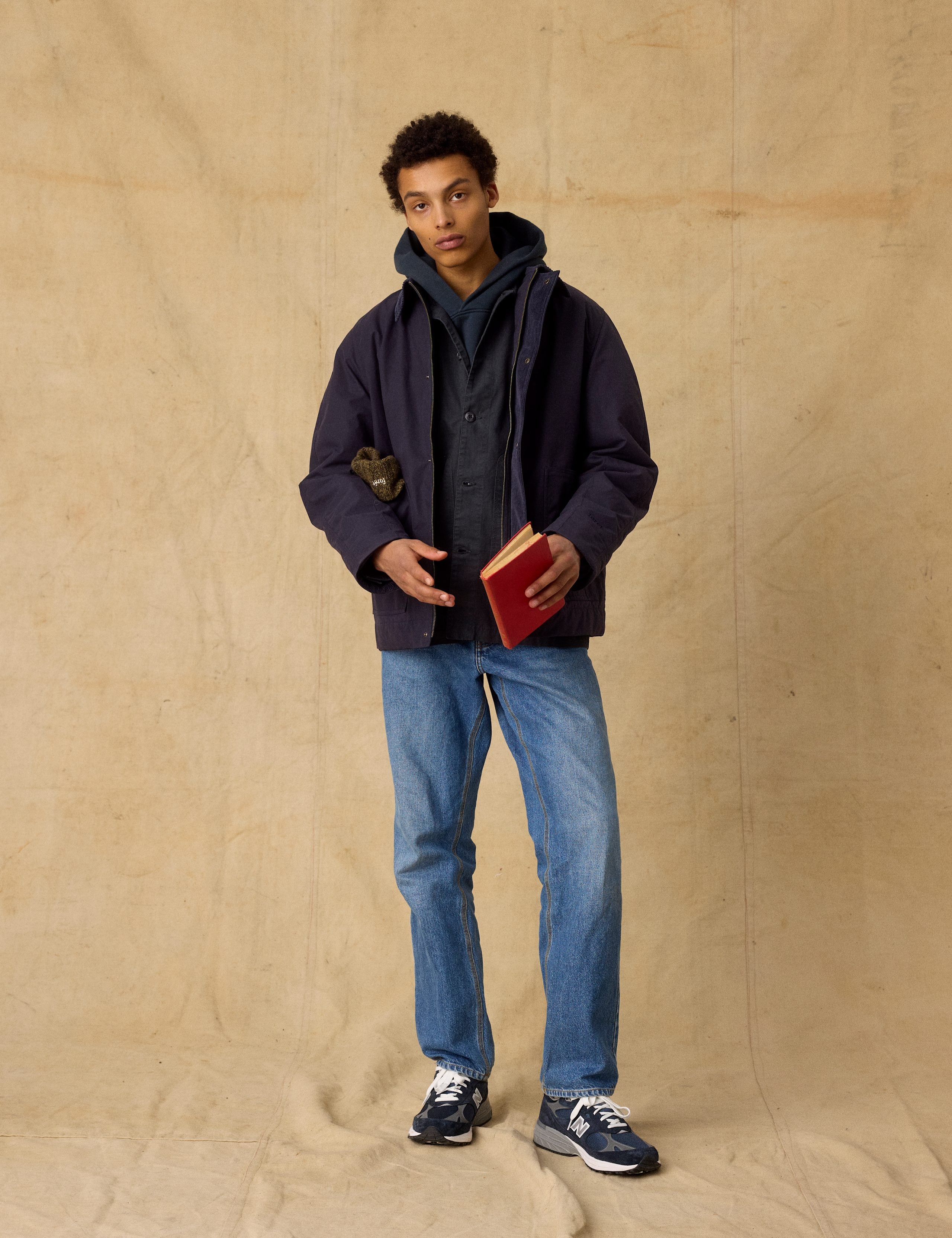 ASPEN PADDED OILSKIN JACKET - NAVY