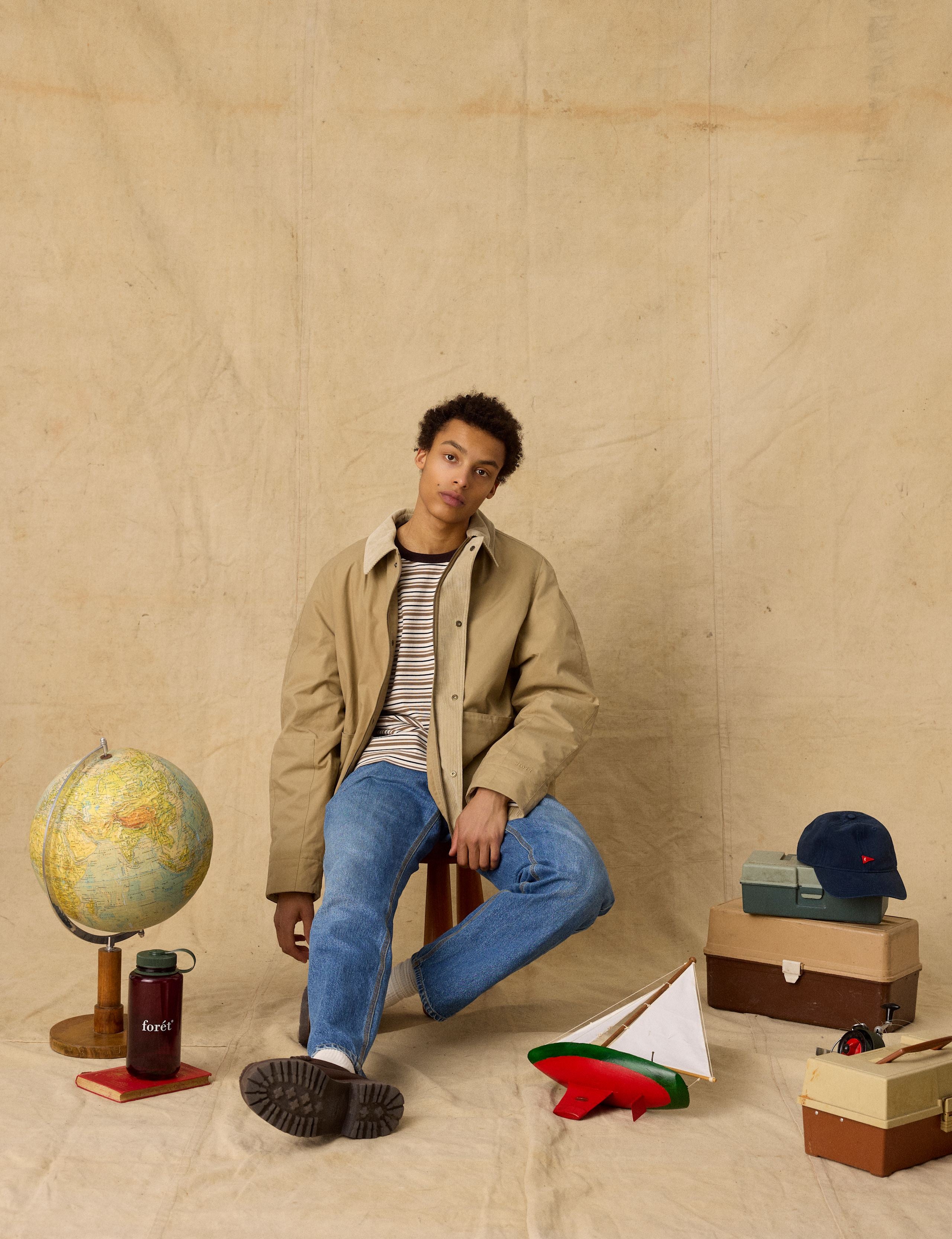 ASPEN PADDED OILSKIN JACKET - KHAKI