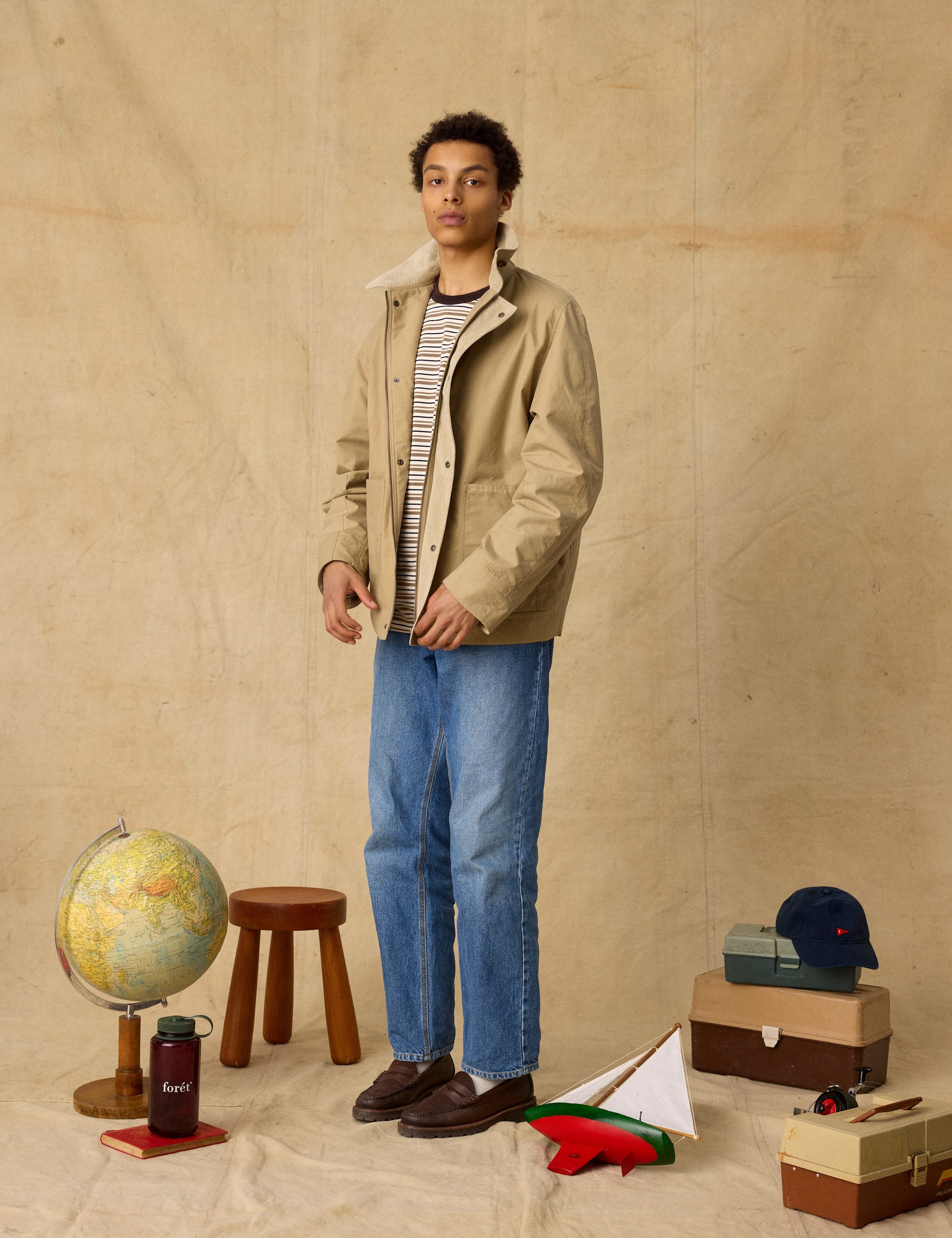 ASPEN PADDED OILSKIN JACKET - KHAKI