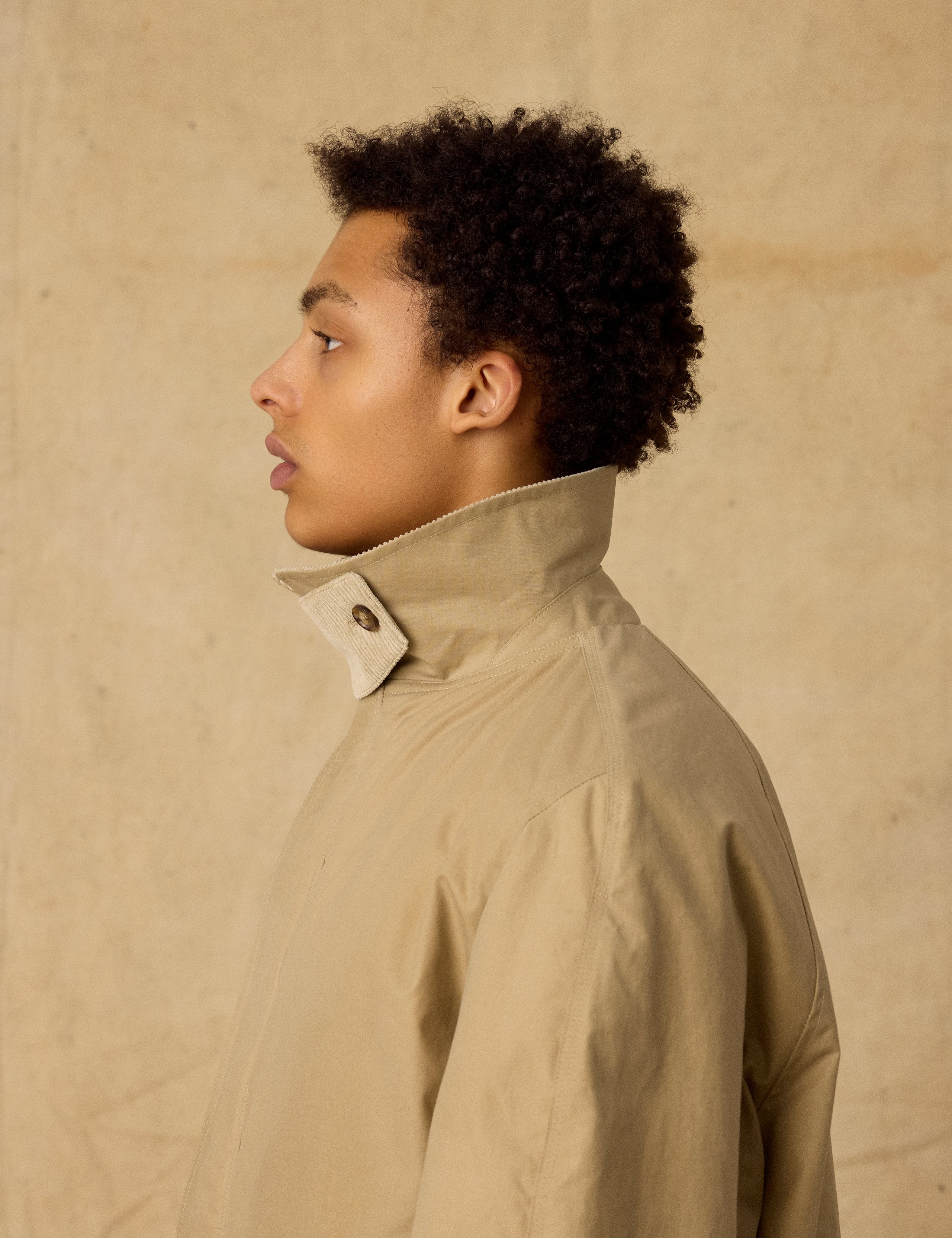 ASPEN PADDED OILSKIN JACKET - KHAKI