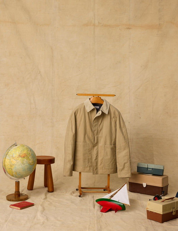 ASPEN PADDED OILSKIN JACKET - KHAKI