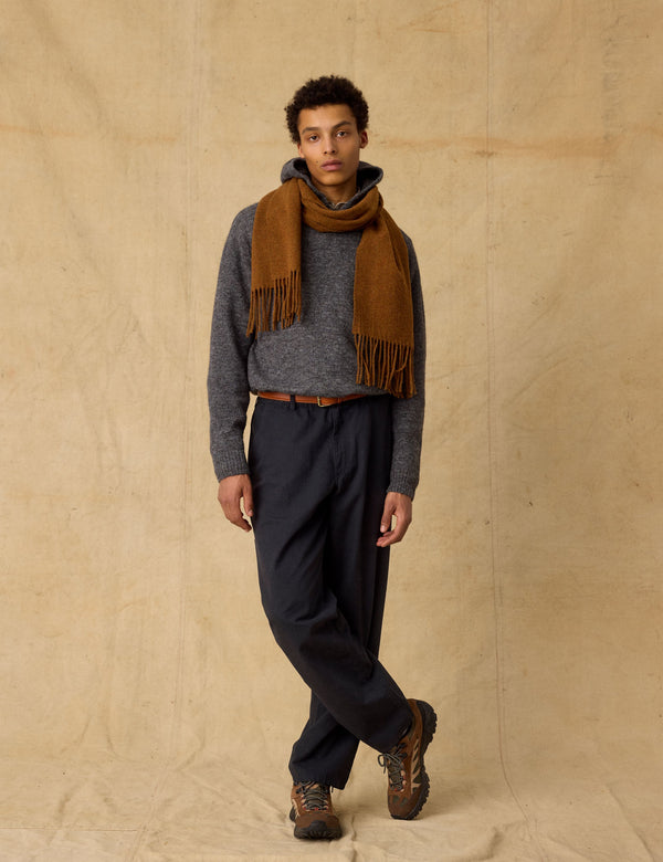 NIGHT WOOL HOODIE - DARK GREY MELANGE