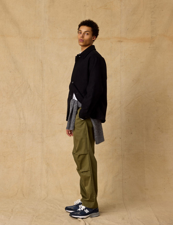 CAVE WOOL JACKET - BLACK