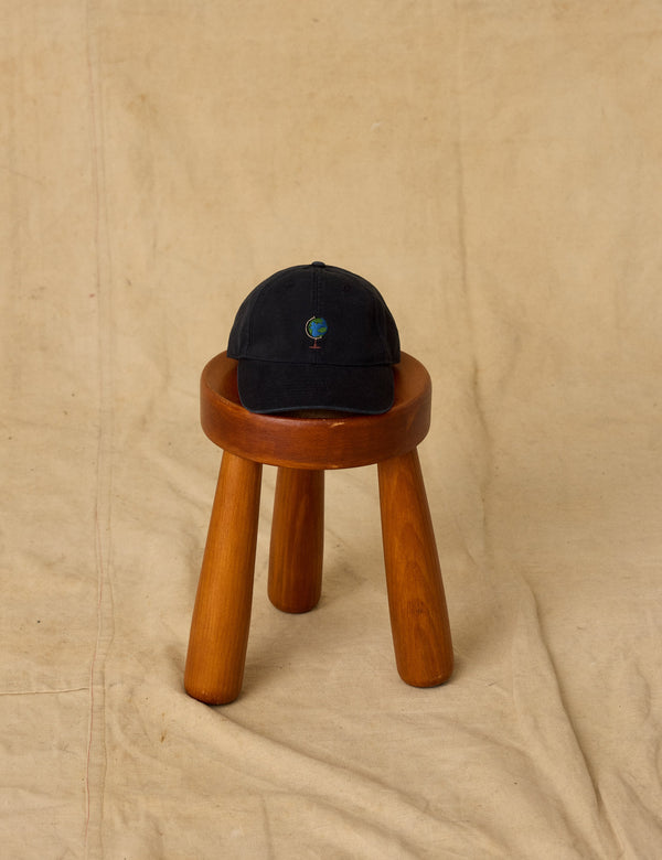 GLOBUS WASHED CAP - BLACK