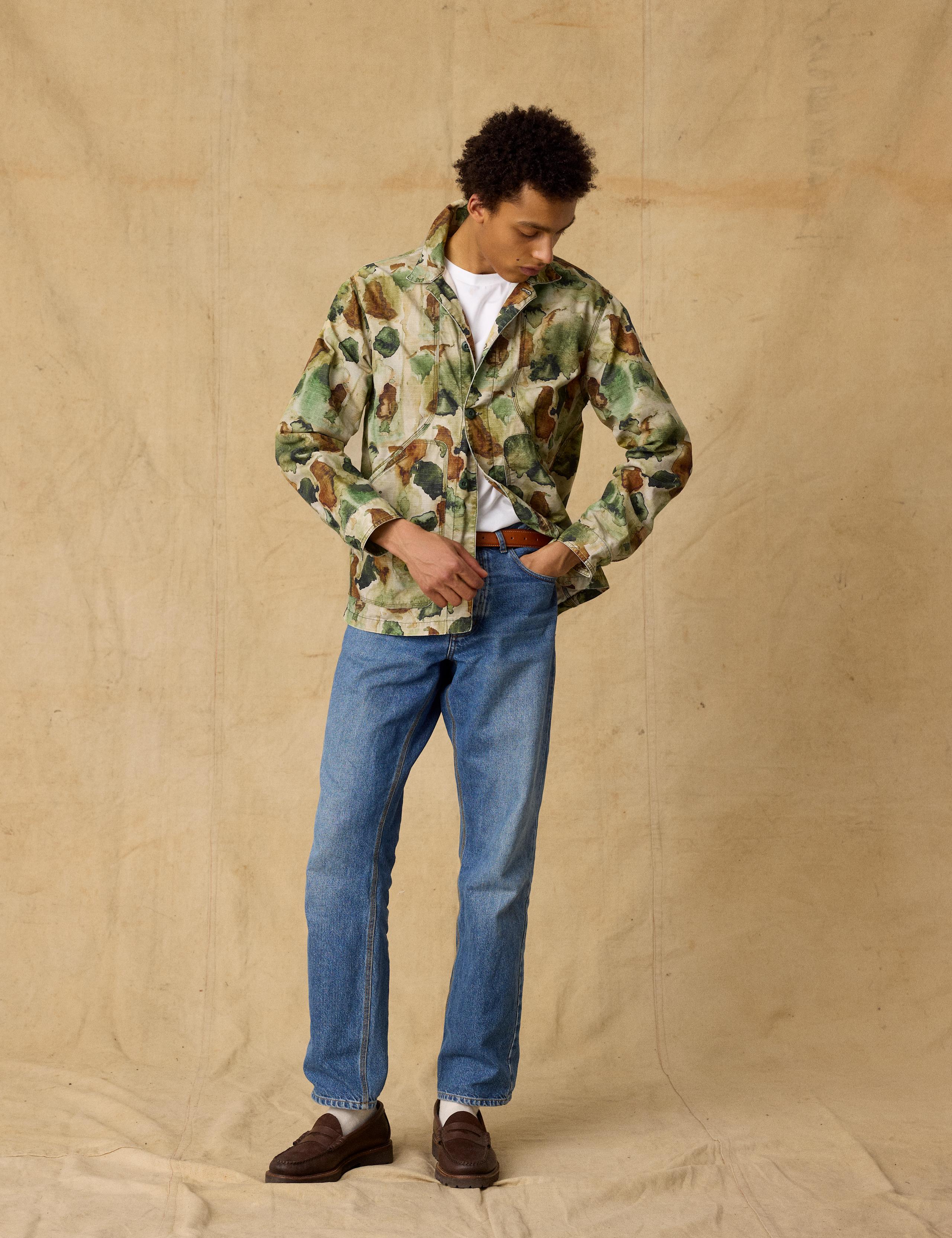 BERRY RIPSTOP OVERSHIRT - GREEN PRINT