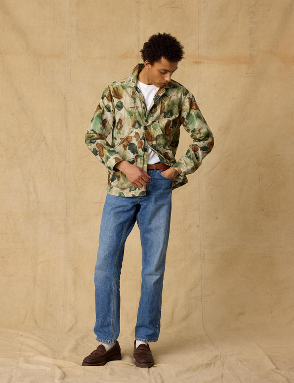 BERRY RIPSTOP OVERSHIRT - GREEN PRINT