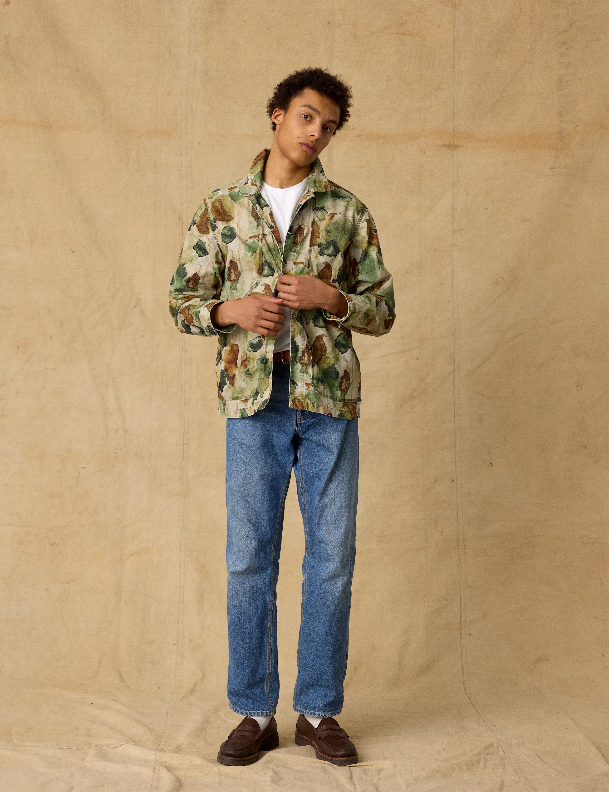 BERRY RIPSTOP OVERSHIRT - GREEN PRINT