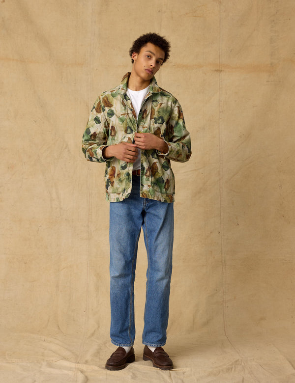 BERRY RIPSTOP OVERSHIRT - GREEN PRINT