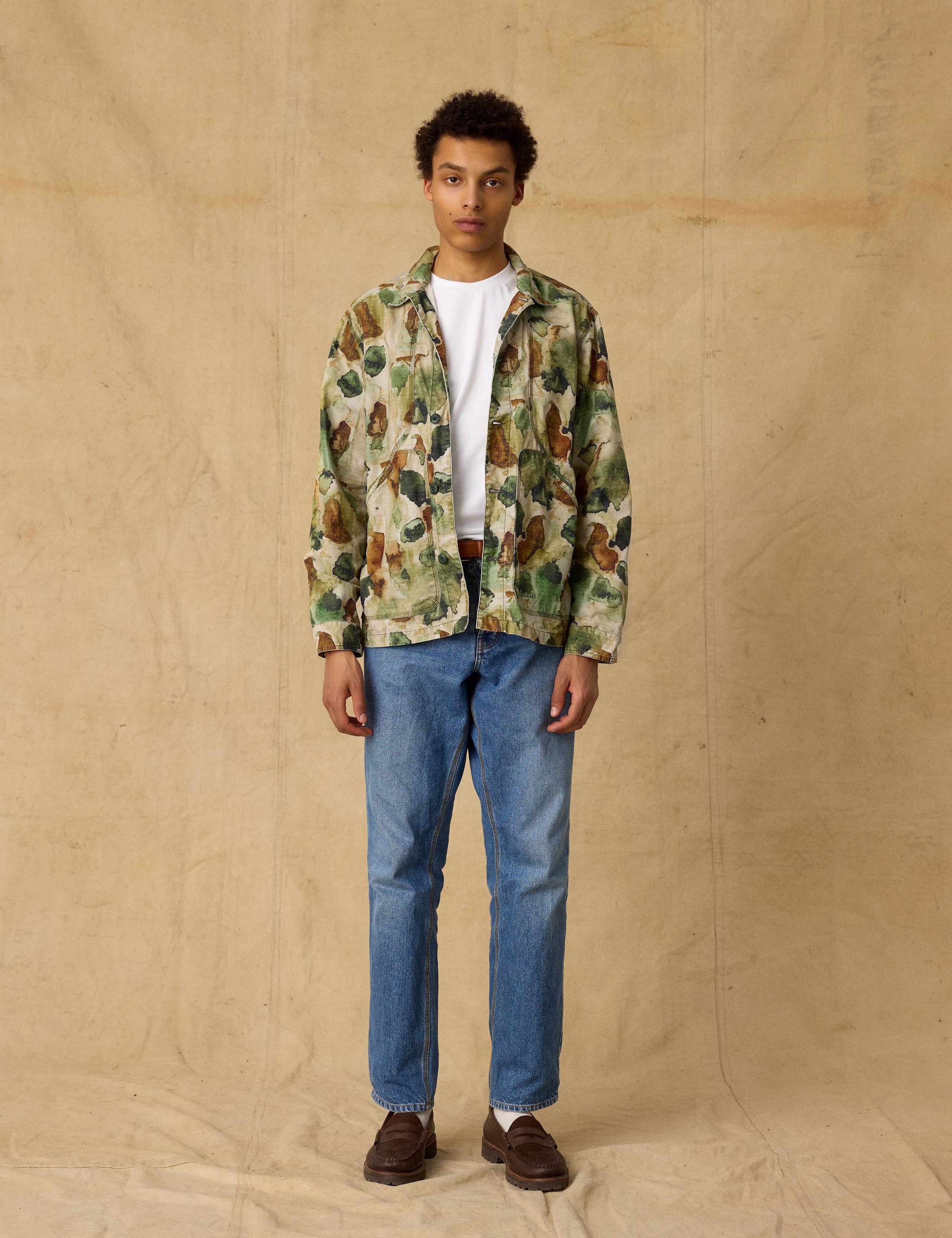 BERRY RIPSTOP OVERSHIRT - GREEN PRINT