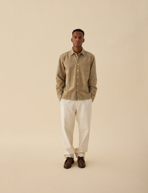 FABLE CHECK SHIRT - KHAKI CHECK