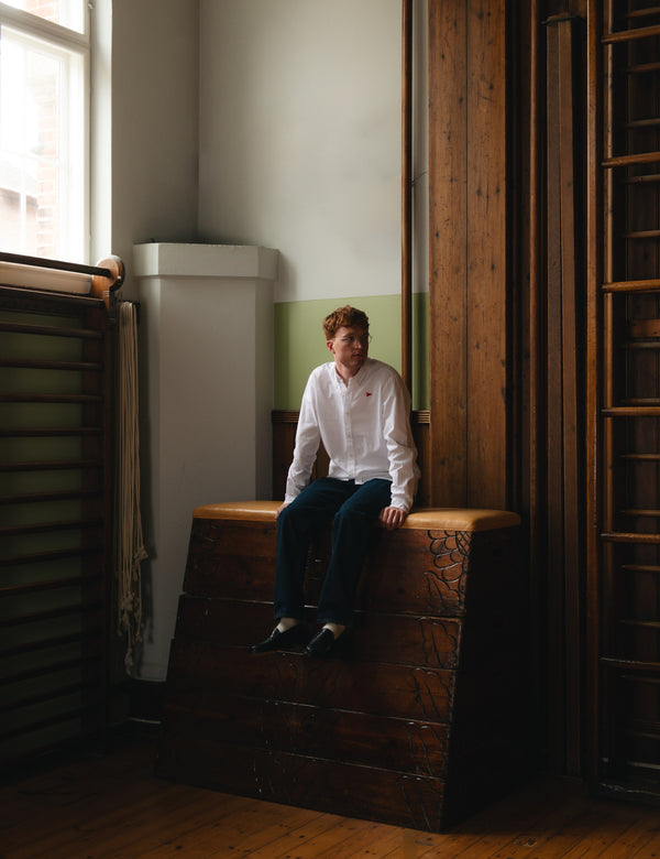 FLAG REGULAR FIT OXFORD SHIRT - WHITE