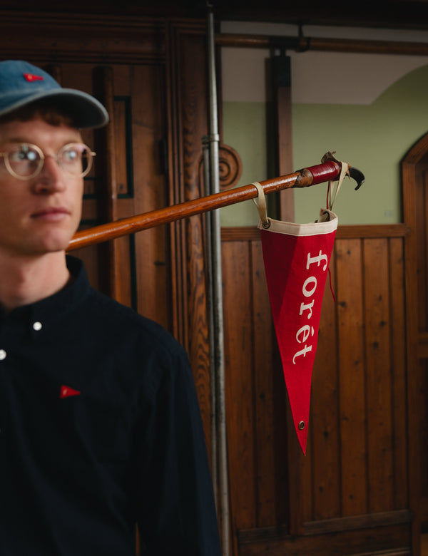 FLAG REGULAR FIT OXFORD SHIRT - NAVY