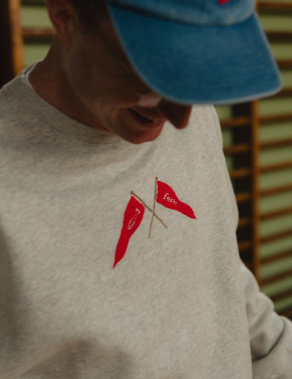 PENNANT SWEATSHIRT - SNOW MELANGE