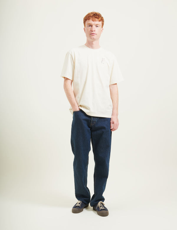 WALKER T-SHIRT - CLOUD/NAVY