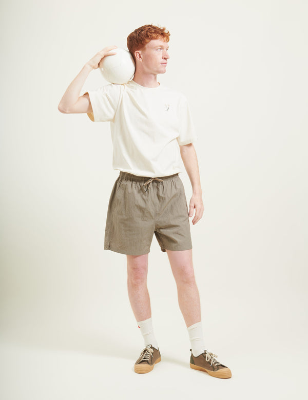 KEEL SWIM SHORTS - KHAKI CHECK