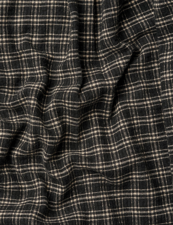 FORM REGULAR FIT ITALIAN CHECK SHIRT - BLACK CHECK