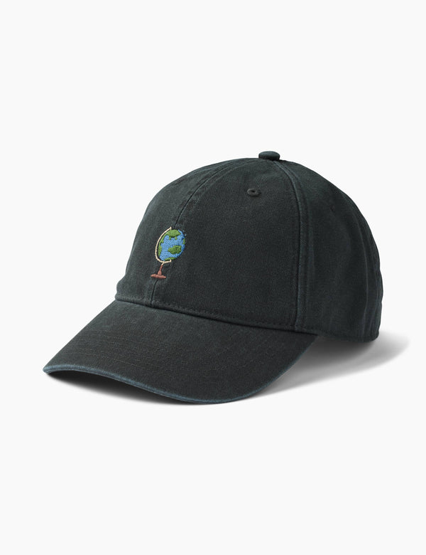 GLOBUS WASHED CAP - BLACK