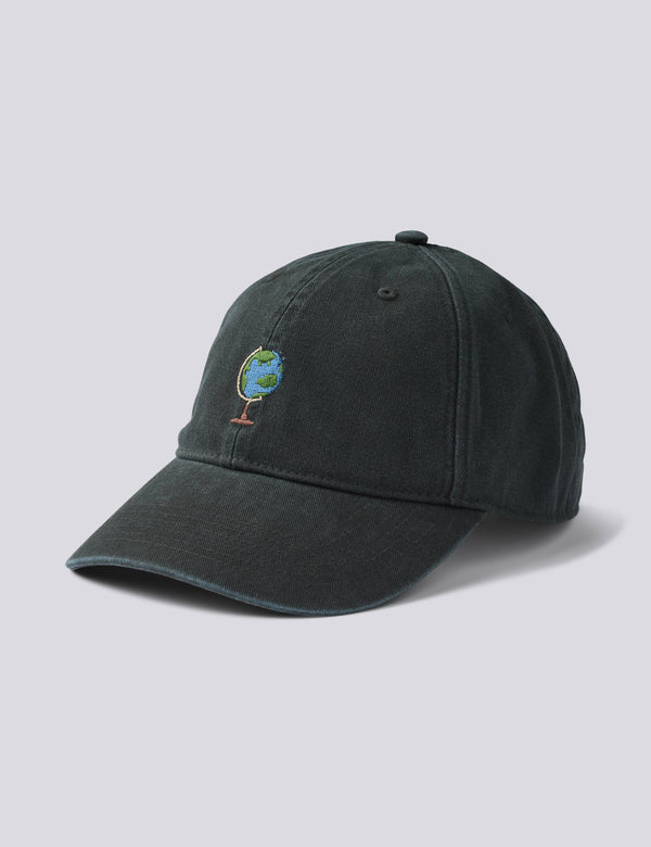 GLOBUS WASHED CAP - BLACK