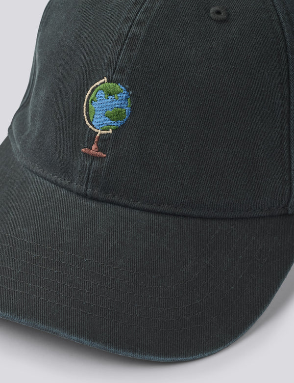 GLOBUS WASHED CAP - BLACK