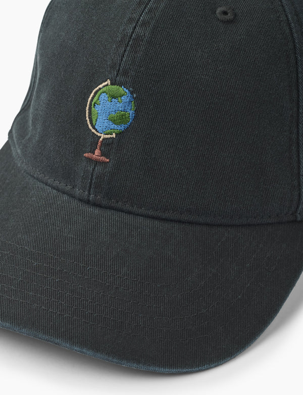 GLOBUS WASHED CAP - BLACK