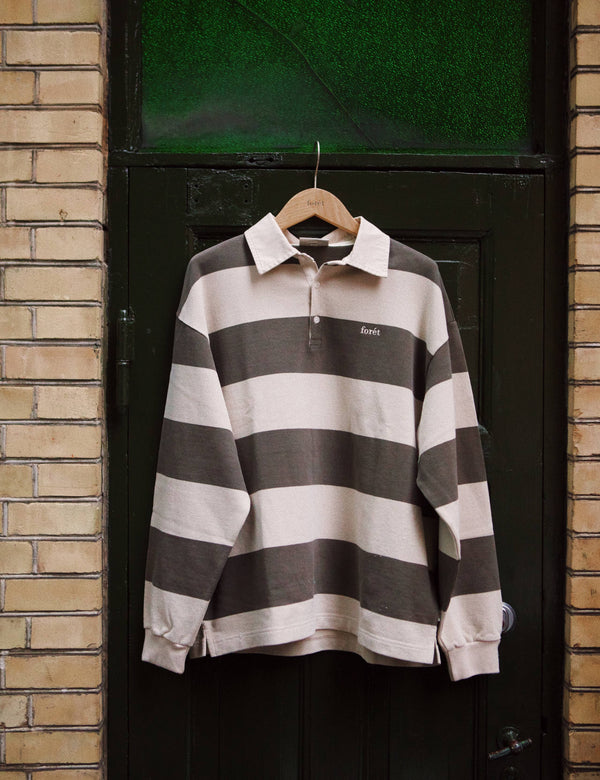MATCH RUGBY SWEAT - WOOD STRIPE