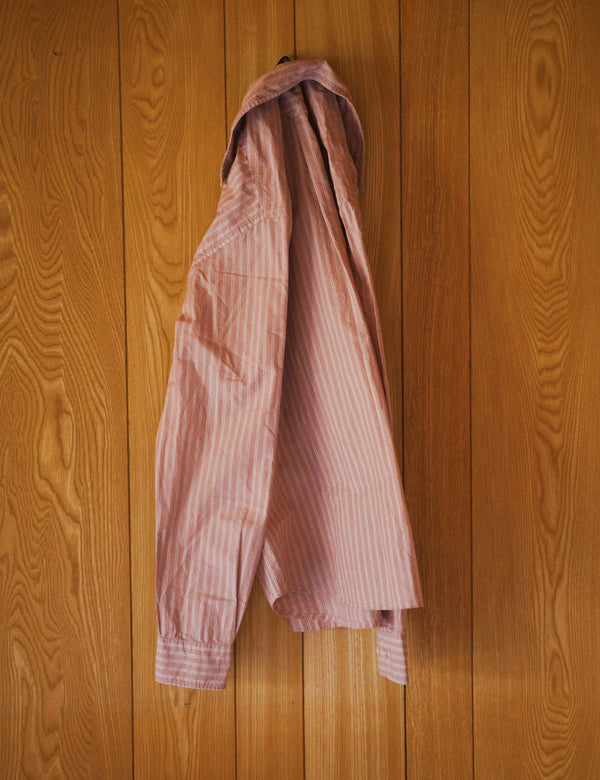 MAPLE REGULAR FIT POPLIN SHIRT - ROSE CLAY STRIPE