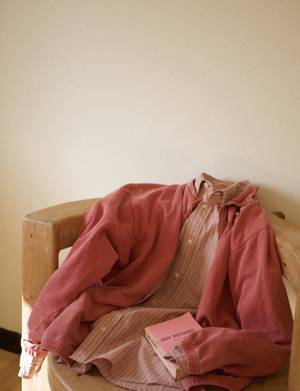 MAPLE REGULAR FIT POPLIN SHIRT - ROSE CLAY STRIPE