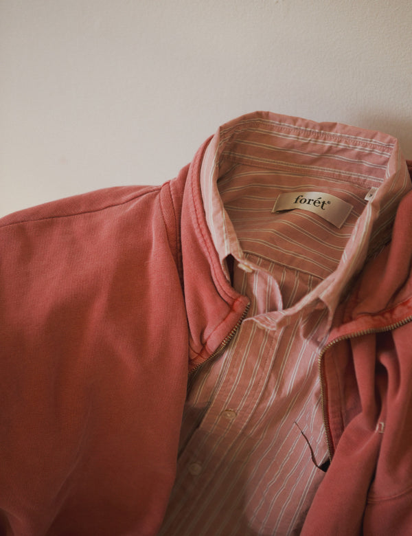 MAPLE REGULAR FIT POPLIN SHIRT - ROSE CLAY STRIPE