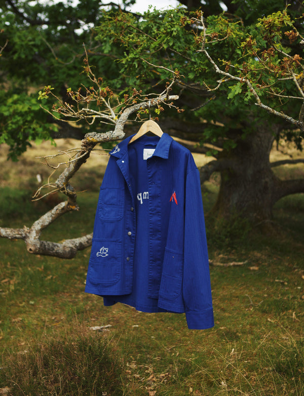 FORAGER EMBROIDERED OVERSHIRT - HERITAGE BLUE