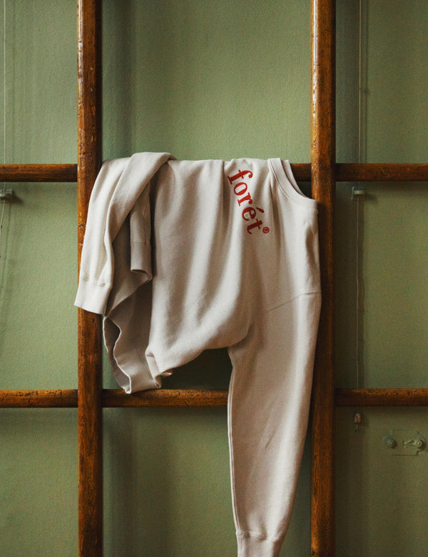 BOAT SWEATSHIRT - OAT/RED