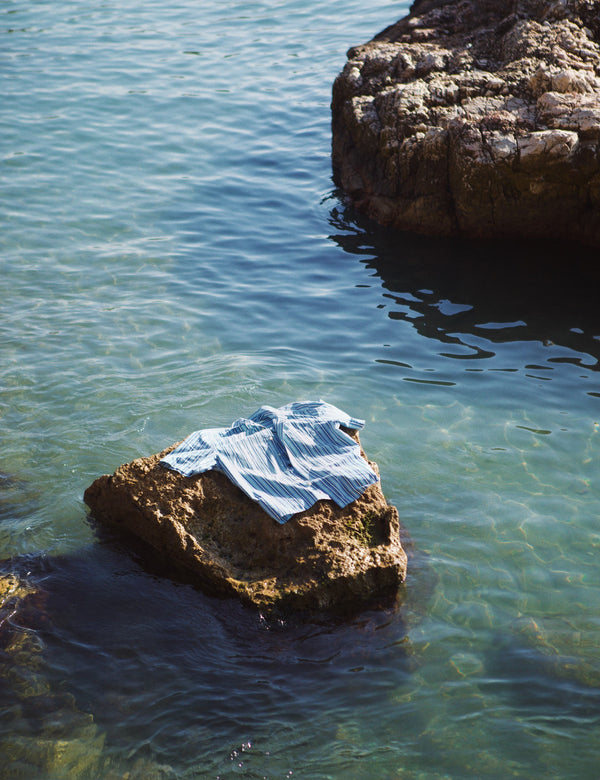 ATLAS POPLIN SHIRT - LIGHT BLUE STRIPE