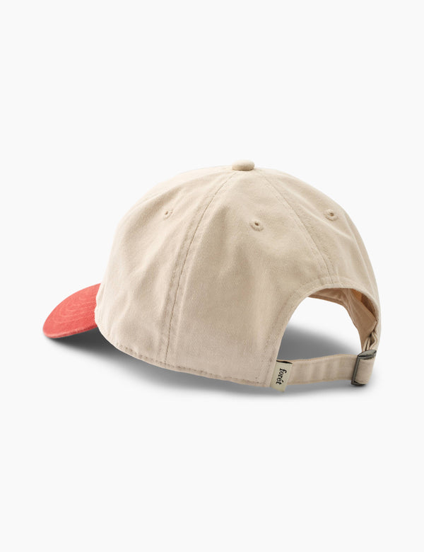 HAWK WASHED 2-TONE CAP - CLOUD/RED