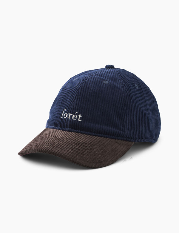 HAWK CORDUROY CAP - NAVY/BROWN